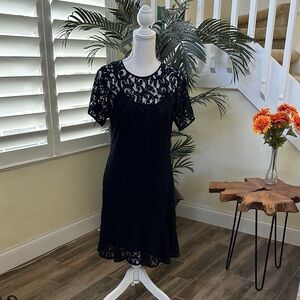 MICHAEL Michael Kors Elegant Black Lace Mini Dress